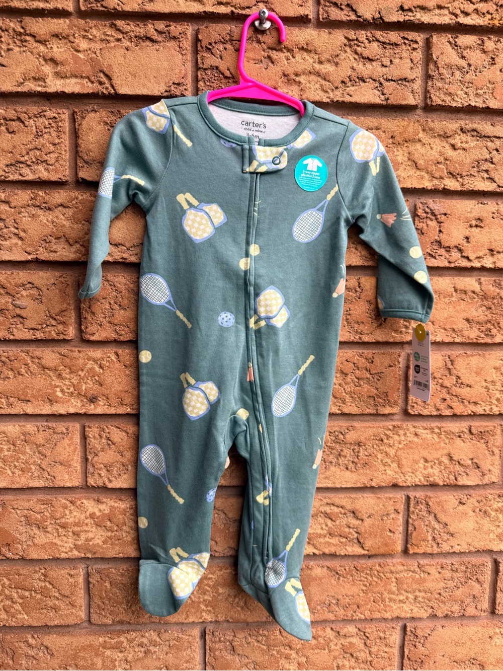 10/$25 • Carters Pickleball Print Footed Sleeper